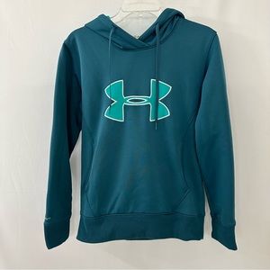 Under Armour Storm long sleeve sweatshirt hoodie turquoise size SM/P